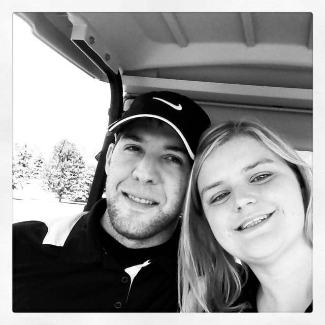 A pic of me and my wonderful, handsome, pain in the ass, adorable husband! :)